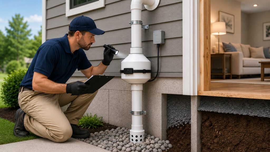 Radon Mitigation System Inspection